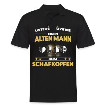Schafkopfen Schafkopf Kartenspiel Spielkarten - Männer Poloshirt - Schwarz - Vorne - Kai (181cm)
