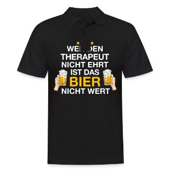 Therapeut Physiotherapeut Physio Beruf Spruch - Männer Poloshirt - Schwarz - Vorne - Kai (181cm)