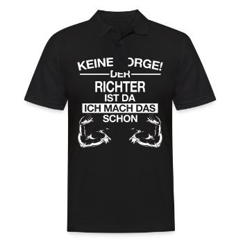 Richter Jura Rechtswissenschaft Beruf Spruch - Männer Poloshirt - Schwarz - Vorne - Kai (181cm)