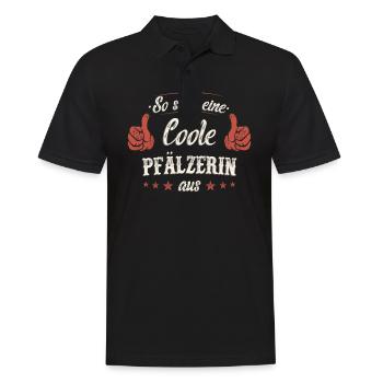 Pfalz Rheinlandpfalz Pfälzer Heimat Spruch - Männer Poloshirt - Schwarz - Vorne - Kai (181cm)
