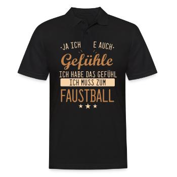 Faustball Fistball Sport Faustballer Spruch - Männer Poloshirt - Schwarz - Vorne - Kai (181cm)