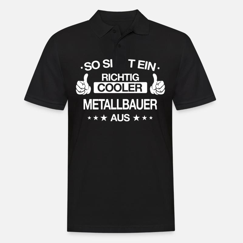 Metallbauer Metallbau Handwerker Beruf Spruch - Männer Poloshirt - Schwarz