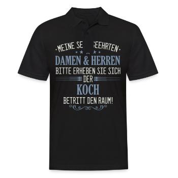 Koch Köche Chefkoch kochen Küche Beruf Spruch - Männer Poloshirt - Schwarz - Vorne - Kai (181cm)