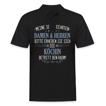 Koch Köchin Chefkoch kochen Küche Beruf Spruch - Männer Poloshirt - Schwarz - Vorne - Kai (181cm)