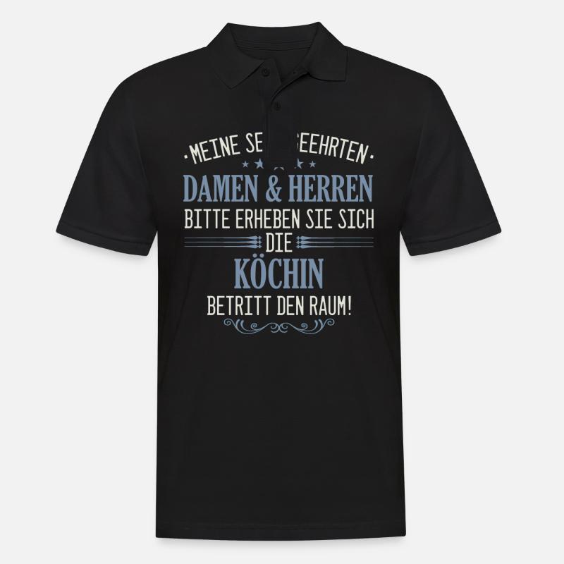 Koch Köchin Chefkoch kochen Küche Beruf Spruch - Männer Poloshirt - Schwarz