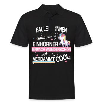 Bauleiter Bauleiterin Bauarbeiter Beruf Spruch - Männer Poloshirt - Schwarz - Vorne - Kai (181cm)