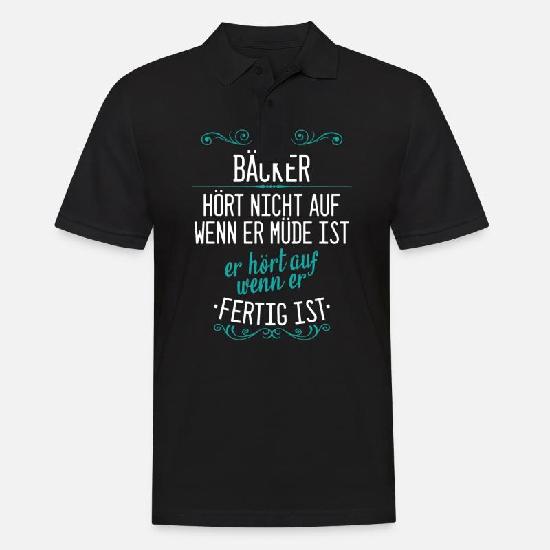 Bäcker Bäckerin Bäckerei Beruf Spruch - Männer Poloshirt - Schwarz