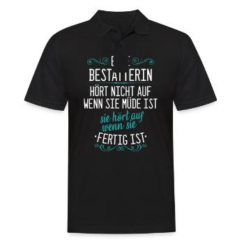 Bestatter Bestatterin Bestatten Beruf Spruch - Männer Poloshirt - Schwarz - Vorne - Kai (181cm)