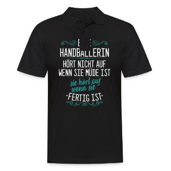 Handball Handballerin Handballspieler Spruch - Männer Poloshirt - Schwarz - Vorne - Kai (181cm)