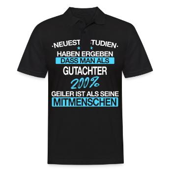 Gutachter Sachverständiger Beruf Spruch Geschenk - Männer Poloshirt - Schwarz - Vorne - Kai (181cm)
