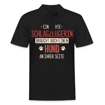 Schlagzeug Schlagzeuger Drummer Instrument Spruch - Männer Poloshirt - Schwarz - Vorne - Kai (181cm)