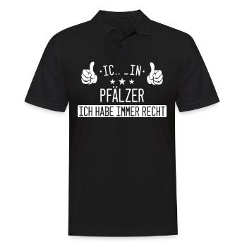 Pfalz Pfälzer Rheinlandpfalz Heimat Spruch - Männer Poloshirt - Schwarz - Vorne - Kai (181cm)
