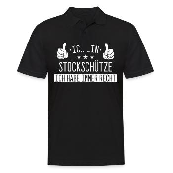 Stockschießen Eisstockschießen Eisstock Spruch - Männer Poloshirt - Schwarz - Vorne - Kai (181cm)