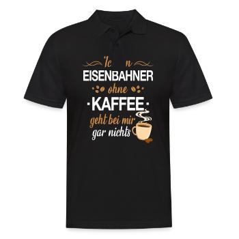 Eisenbahner Lokführer Eisenbahn Bahn Beruf Spruch - Männer Poloshirt - Schwarz - Vorne - Kai (181cm)