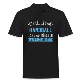 Handball Handballer Handballspieler Spruch - Männer Poloshirt - Schwarz - Vorne - Kai (181cm)