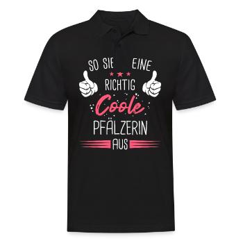 Pfalz Pfälzer Rheinlandpfalz Heimat Spruch - Männer Poloshirt - Schwarz - Vorne - Kai (181cm)
