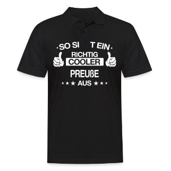 Preußen Ostpreußen Kaiserreich Spruch Heimat - Männer Poloshirt - Schwarz - Vorne - Kai (181cm)