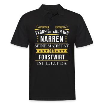 Forstwirt Forstwirtin Holzfäller Beruf Spruch - Männer Poloshirt - Schwarz - Vorne - Kai (181cm)