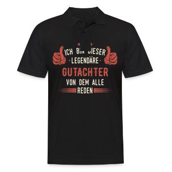 Gutachter Sachverständiger Beruf Spruch Geschenk - Männer Poloshirt - Schwarz - Vorne - Kai (181cm)