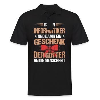 Informatiker Programmierer Informatik Spruch - Männer Poloshirt - Schwarz - Vorne - Kai (181cm)