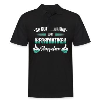 Informatiker Programmierer Informatik Spruch - Männer Poloshirt - Schwarz - Vorne - Kai (181cm)
