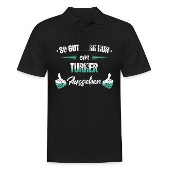 Turnen Turner Bodenturnen Geräteturnen Spruch - Männer Poloshirt - Schwarz - Vorne - Kai (181cm)