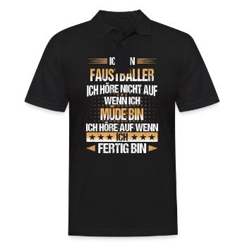Faustball Fistball Sport Faustballer Spruch - Männer Poloshirt - Schwarz - Vorne - Kai (181cm)