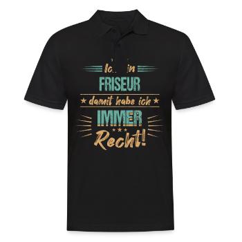 Friseur Friseurin Frisör Arbeit Beruf Spruch - Männer Poloshirt - Schwarz - Vorne - Kai (181cm)