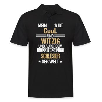 Schlesien Schlesier Deutschland Polen Spruch - Männer Poloshirt - Schwarz - Vorne - Kai (181cm)