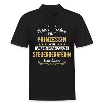 Steuerberaterin Steuer Steuerberatung Beruf Spruch - Männer Poloshirt - Schwarz - Vorne - Kai (181cm)