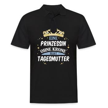 Tagesmutter Tagesmütter Erzieherin Beruf Spruch - Männer Poloshirt - Schwarz - Vorne - Kai (181cm)