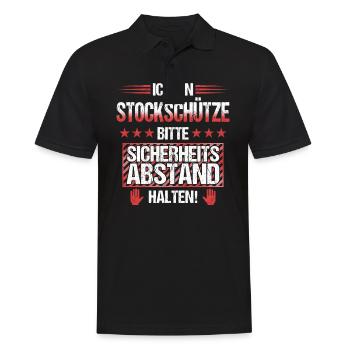 Stockschießen Eisstockschießen Eisstock Spruch - Männer Poloshirt - Schwarz - Vorne - Kai (181cm)