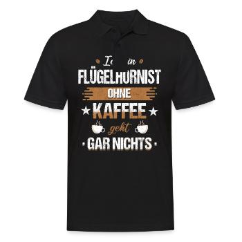 Flügelhornist Flügelhorn Horn Instrument Spruch - Männer Poloshirt - Schwarz - Vorne - Kai (181cm)