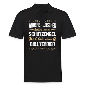 Bullterrier Hund Hundehalter - Männer Poloshirt - Schwarz - Vorne - Kai (181cm)