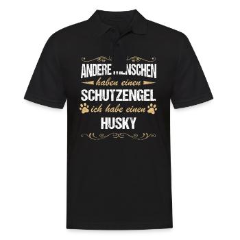 Husky Siberian Husky Hund Hundehalter - Männer Poloshirt - Schwarz - Vorne - Kai (181cm)