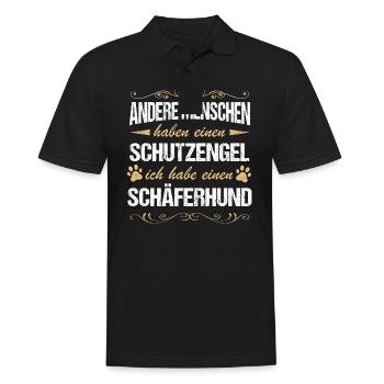 Deutscher Schäferhund Hund Hundehalter - Männer Poloshirt - Schwarz - Vorne - Kai (181cm)