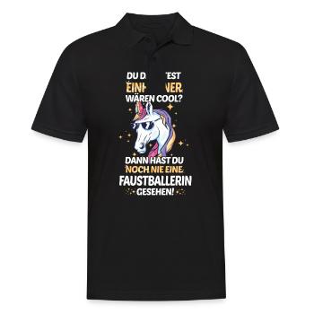 Faustball Fistball Sport Faustballer Spruch - Männer Poloshirt - Schwarz - Vorne - Kai (181cm)