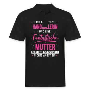 Handball Handballerin Handballspieler Spruch - Männer Poloshirt - Schwarz - Vorne - Kai (181cm)
