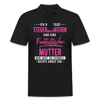 Steuerberaterin Steuer Steuerberatung Beruf Spruch - Männer Poloshirt - Schwarz - Vorne - Kai (181cm)