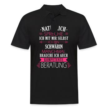 Schwaben Schwabe Schwaben Oberschwaben - Männer Poloshirt - Schwarz - Vorne - Kai (181cm)