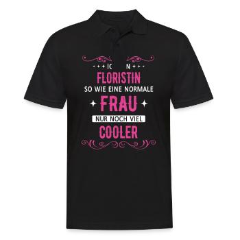 Floristin Floristik Florist Blumen Beruf Spruch - Männer Poloshirt - Schwarz - Vorne - Kai (181cm)