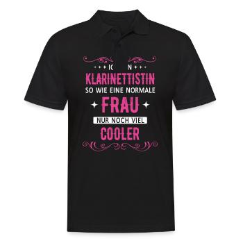Klarinette Klarinettistin Instrument Musik Spruch - Männer Poloshirt - Schwarz - Vorne - Kai (181cm)