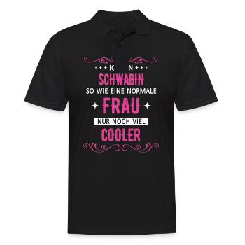 Schwaben Schwabe Schwaben Oberschwaben - Männer Poloshirt - Schwarz - Vorne - Kai (181cm)