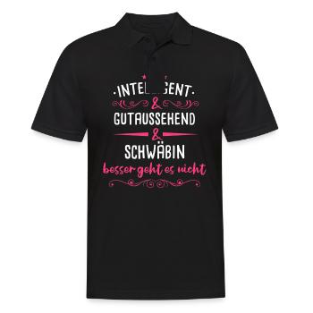 Schwaben Schwabe Schwaben Oberschwaben - Männer Poloshirt - Schwarz - Vorne - Kai (181cm)