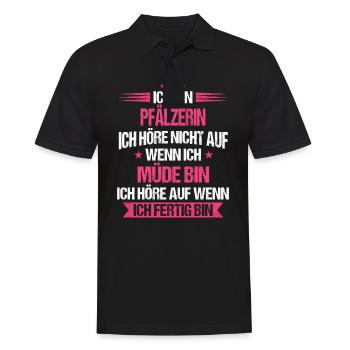 Pfalz Pfälzer Rheinlandpfalz Heimat Spruch - Männer Poloshirt - Schwarz - Vorne - Kai (181cm)