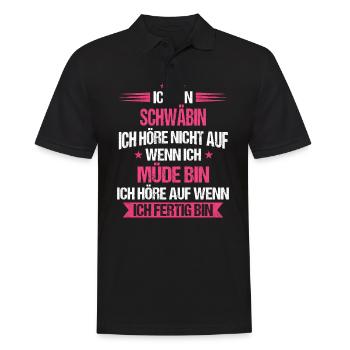 Schwaben Schwabe Schwaben Oberschwaben - Männer Poloshirt - Schwarz - Vorne - Kai (181cm)