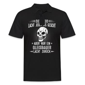Gleisbauer Gleisbau Eisenbahn Gleise Beruf Spruch - Männer Poloshirt - Schwarz - Vorne - Kai (181cm)