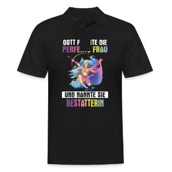 Bestatter Bestatterin Bestatten Beruf Spruch - Männer Poloshirt - Schwarz - Vorne - Kai (181cm)