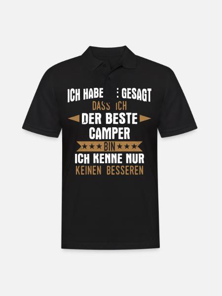 Camping Wohnwagen Camper Wohnmobil Campen - Männer Poloshirt - Schwarz