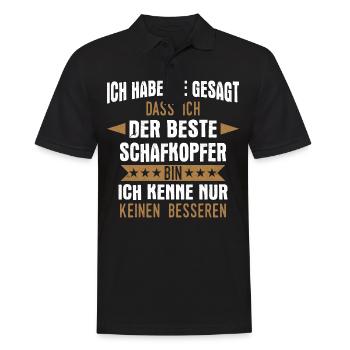 Schafkopfen Schafkopf Kartenspiel Spruch - Männer Poloshirt - Schwarz - Vorne - Kai (181cm)